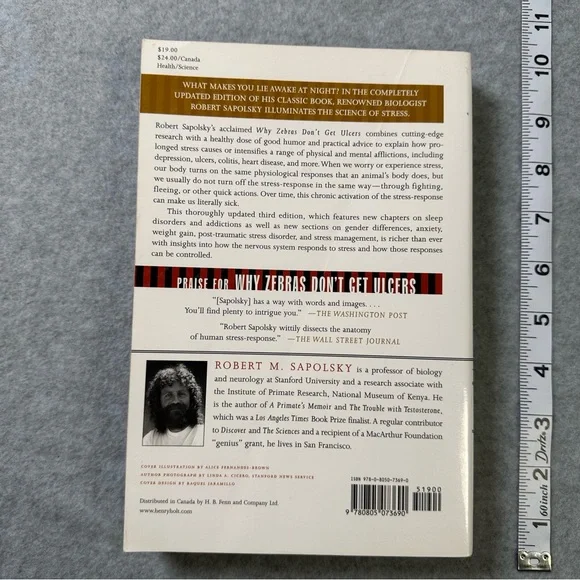 Why Zebras Don't Get Ulcers: The Acclaimed Guide to Stress by - Picture 4 of 4